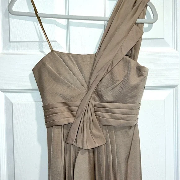 bcbg silk maxi dress Not vintage, but so lovely  and very Atonement! BCBG emerald green silk  maxi dress with beaded straps, asymmetrical hem, and tie at waist. $95 fits  medium/large (bust 38-40, waist 31 but